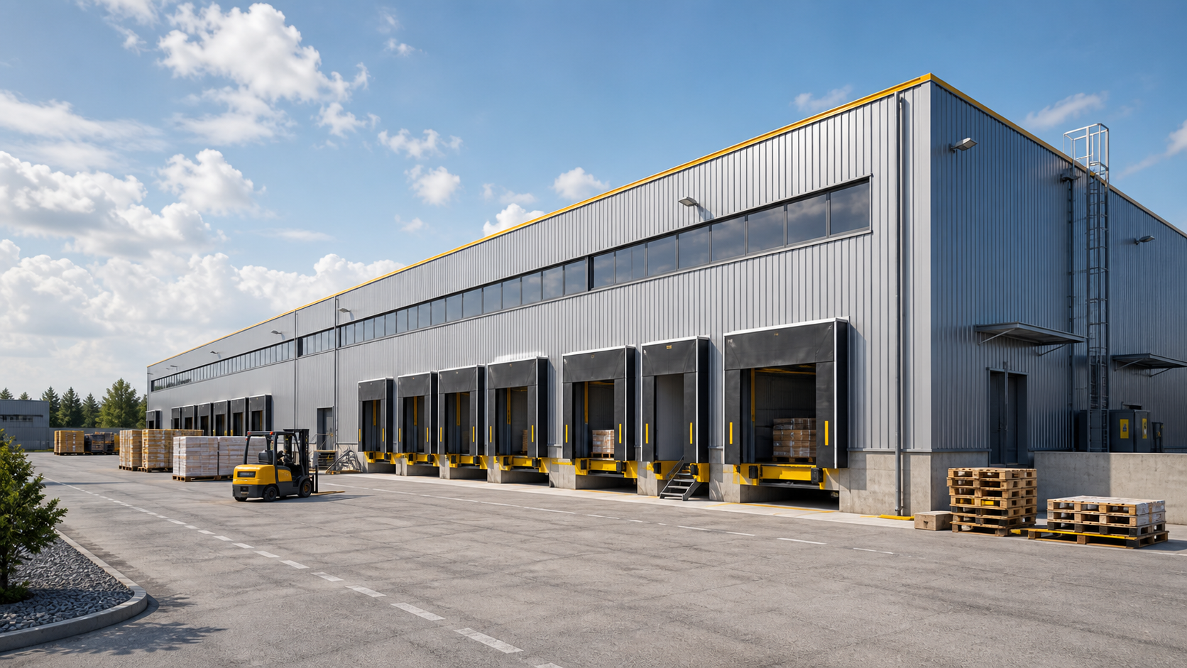 Warehouse and logistics hall